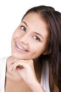 Girl with smile and braces